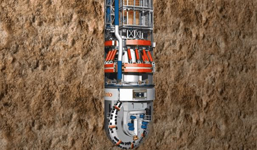 刀盤(pán)垂直掌子面切削巖石